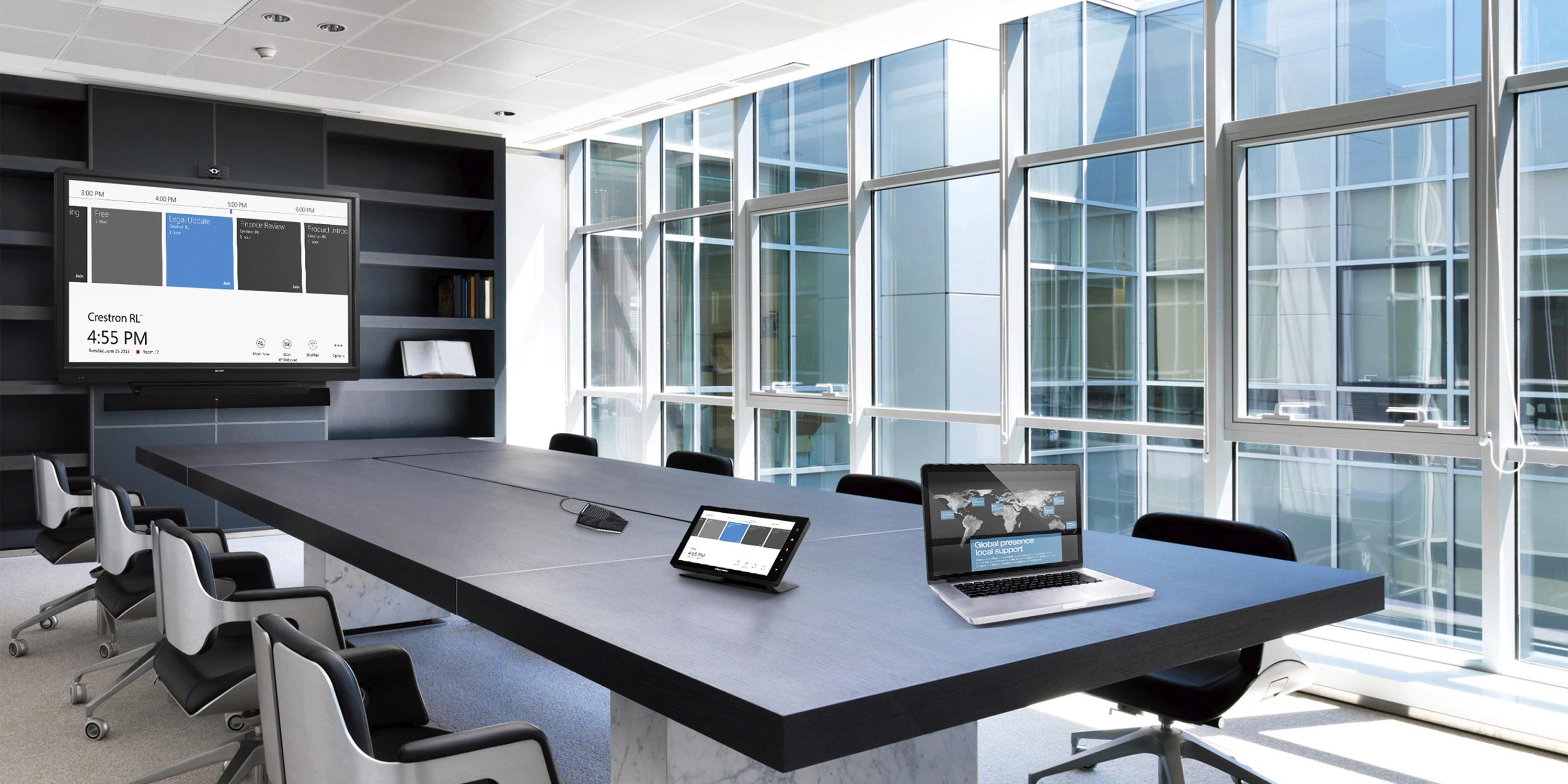 conference room with crestron technology